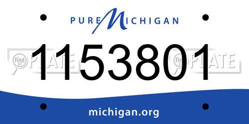 1153801 Michigan License Plate