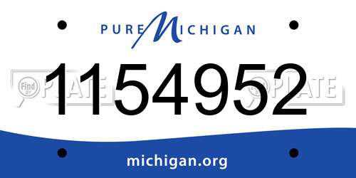 1154952 Michigan License Plate