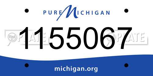1155067 Michigan License Plate