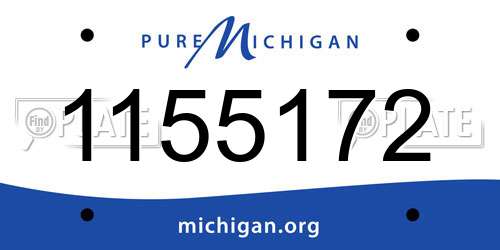 1155172 Michigan License Plate