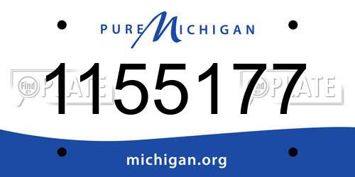 1155177 Michigan License Plate