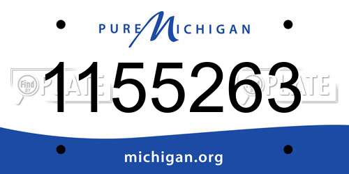 1155263 Michigan License Plate