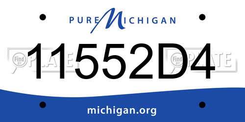 11552D4 Michigan License Plate