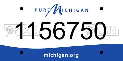 1156750 Michigan License Plate