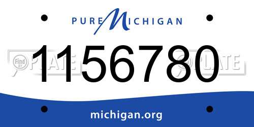 1156780 Michigan License Plate