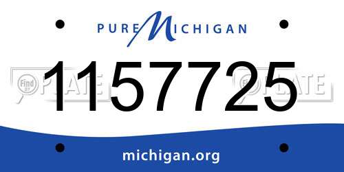 1157725 Michigan License Plate