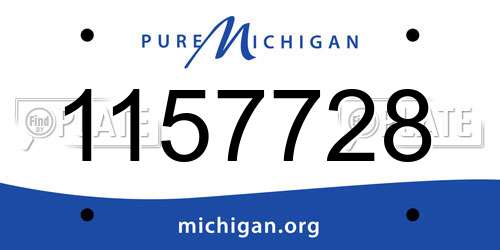1157728 Michigan License Plate