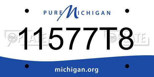 11577T8 Michigan License Plate