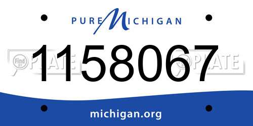 1158067 Michigan License Plate