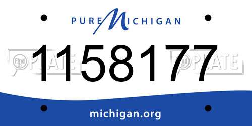 1158177 Michigan License Plate
