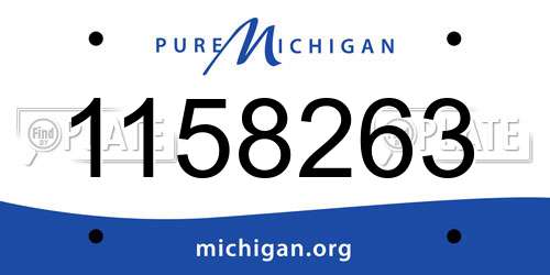 1158263 Michigan License Plate