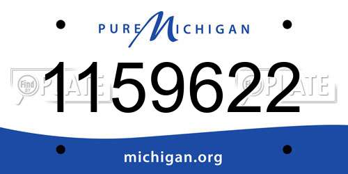 1159622 Michigan License Plate