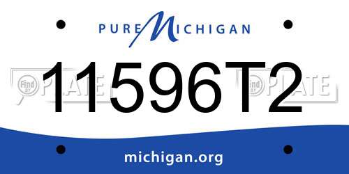 11596T2 Michigan License Plate
