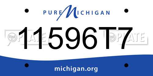 11596T7 Michigan License Plate