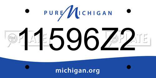 11596Z2 Michigan License Plate