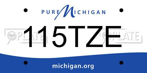 115TZE Michigan License Plate
