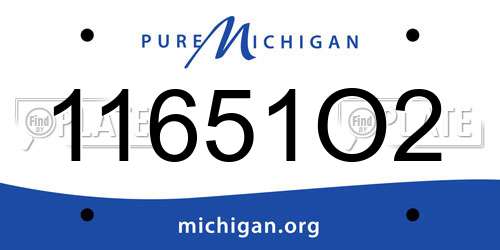 11651O2 Michigan License Plate