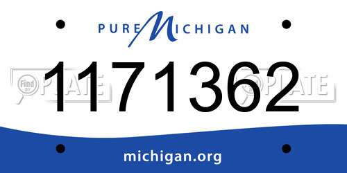 1171362 Michigan License Plate