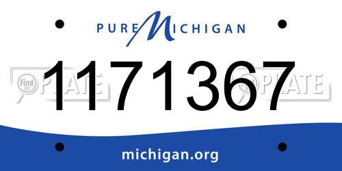 1171367 Michigan License Plate