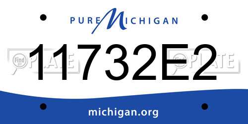 11732E2 Michigan License Plate