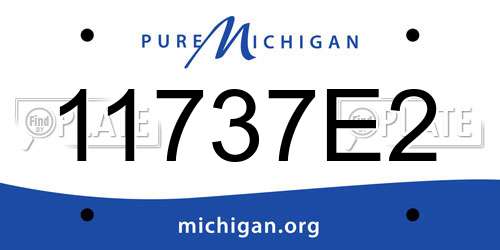 11737E2 Michigan License Plate