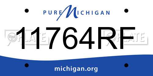 11764RF Michigan License Plate