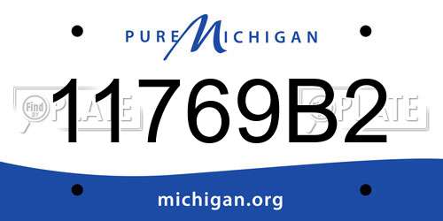 11769B2 Michigan License Plate