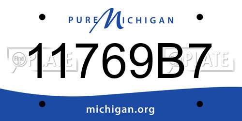 11769B7 Michigan License Plate