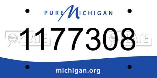 1177308 Michigan License Plate