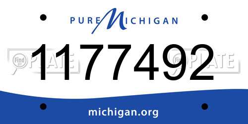 1177492 Michigan License Plate