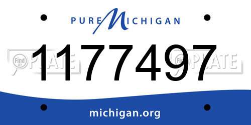 1177497 Michigan License Plate