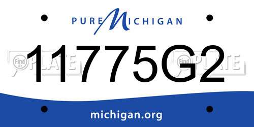 11775G2 Michigan License Plate