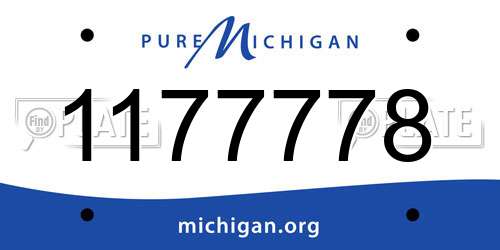 1177778 Michigan License Plate
