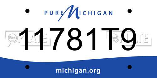 11781T9 Michigan License Plate