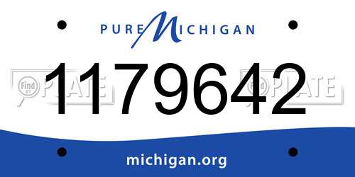 1179642 Michigan License Plate