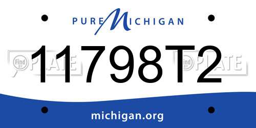 11798T2 Michigan License Plate