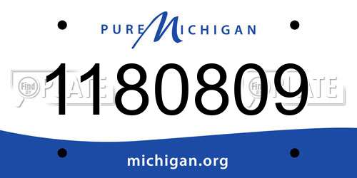 1180809 Michigan License Plate
