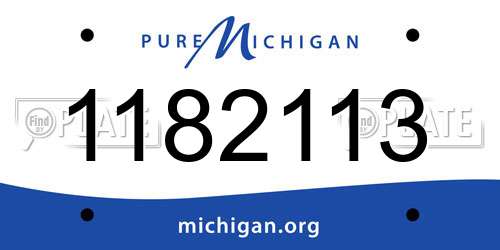 1182113 Michigan License Plate