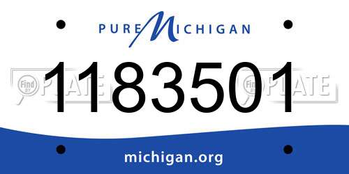 1183501 Michigan License Plate