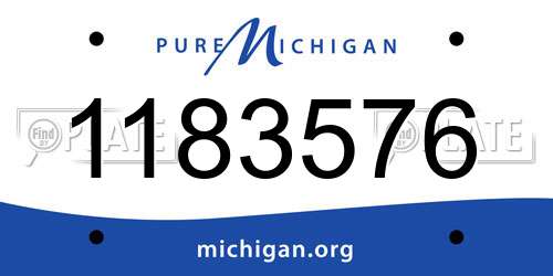 1183576 Michigan License Plate