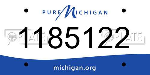 1185122 Michigan License Plate