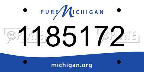 1185172 Michigan License Plate