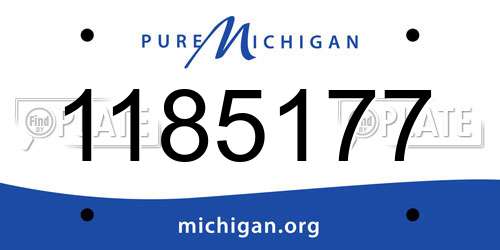 1185177 Michigan License Plate