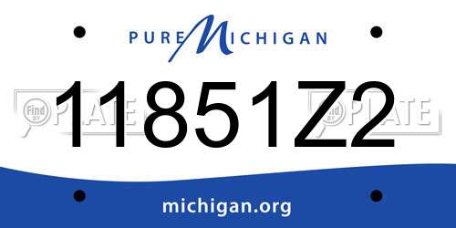 11851Z2 Michigan License Plate