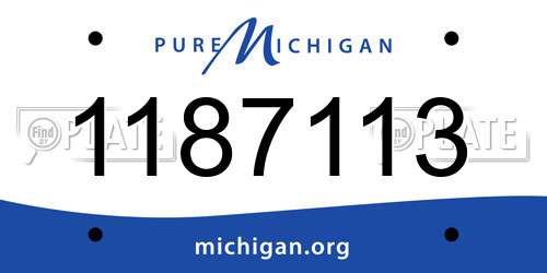 1187113 Michigan License Plate
