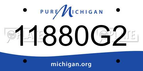 11880G2 Michigan License Plate