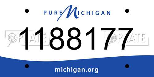 1188177 Michigan License Plate