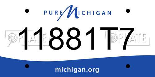 11881T7 Michigan License Plate