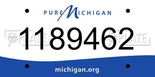 1189462 Michigan License Plate