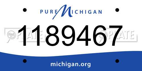 1189467 Michigan License Plate